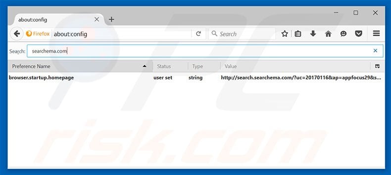 Removing search.searchema.com from Mozilla Firefox default search engine