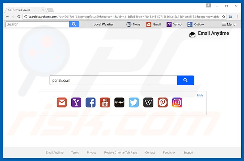 search.searchema.com browser hijacker
