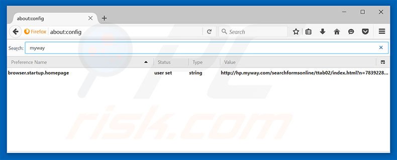 Removing hp.myway.com from Mozilla Firefox default search engine