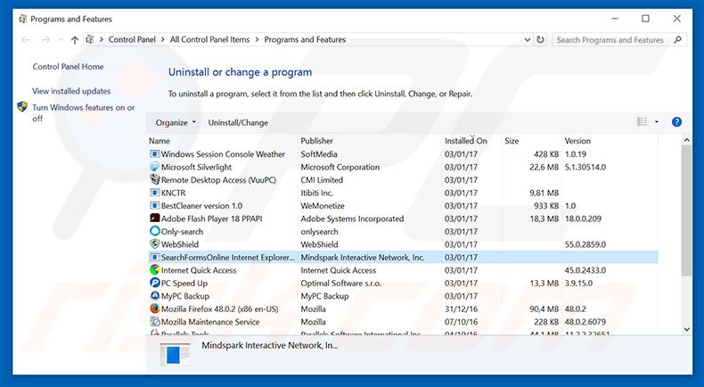 hp.myway.com browser hijacker uninstall via Control Panel