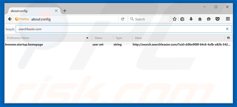 Removing search.searchleasier.com from Mozilla Firefox default search engine