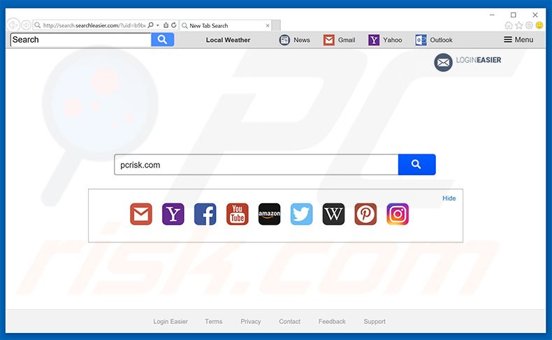 search.searchleasier.com browser hijacker