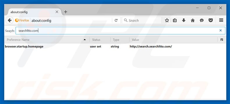 Removing search.searchltto.com from Mozilla Firefox default search engine