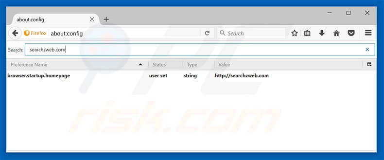 Removing searchzweb.com from Mozilla Firefox default search engine