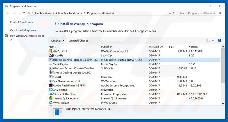 hp.myway.com browser hijacker uninstall via Control Panel