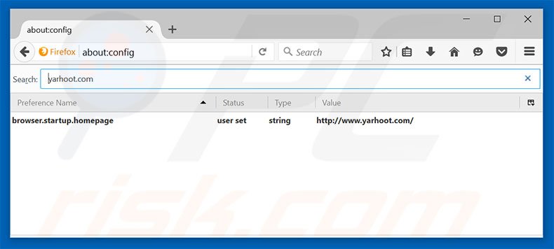 Removing yarhoot.com from Mozilla Firefox default search engine