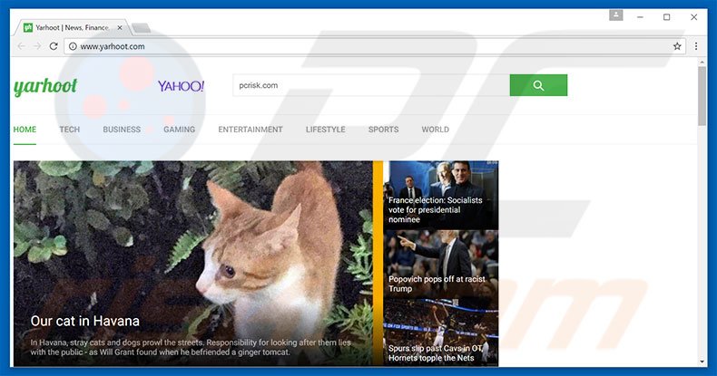 yarhoot.com browser hijacker