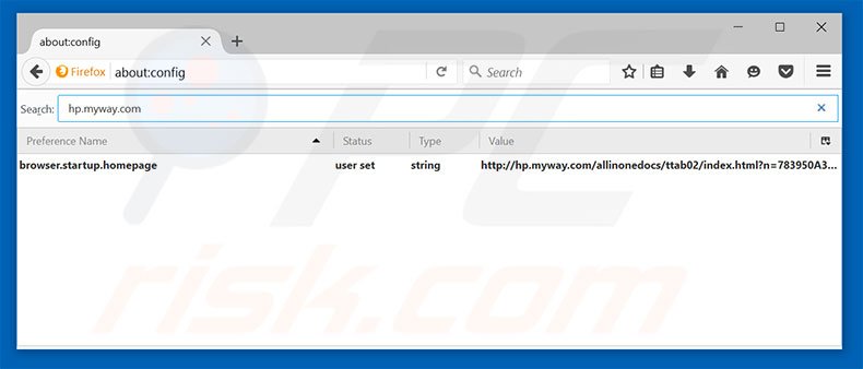 Removing hp.myway.com from Mozilla Firefox default search engine