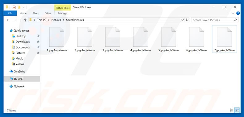 Files encrypted by AngleWare