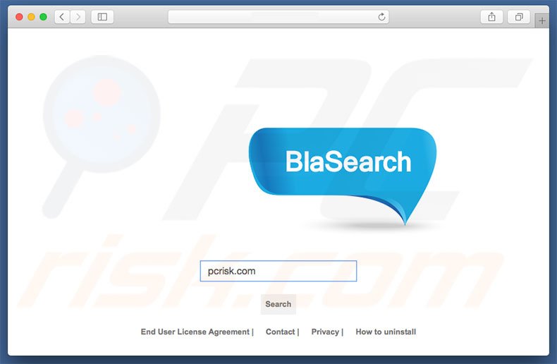 blasearch.com browser hijacker on a Mac computer