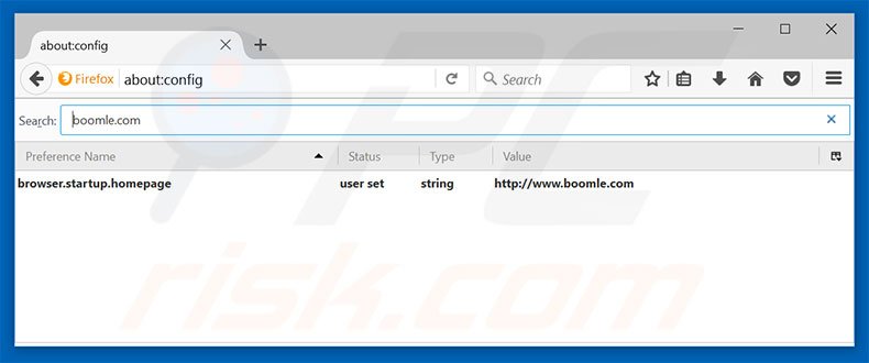 Removing boomle.com from Mozilla Firefox default search engine