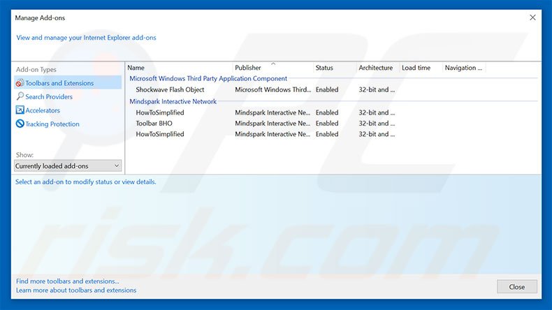 Removing .Net Frame Work File Missing ads from Internet Explorer step 2