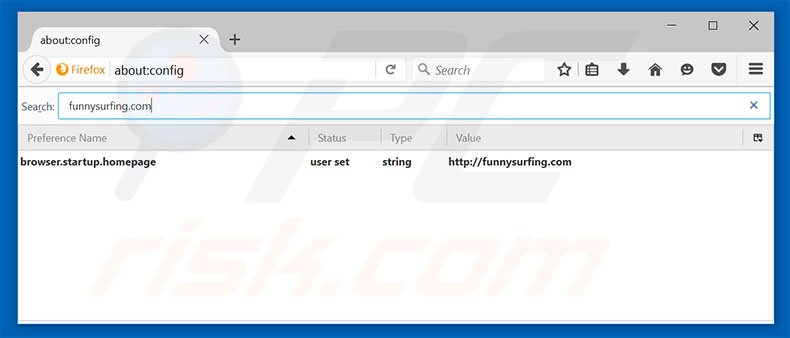 Removing funnysurfing.com from Mozilla Firefox default search engine