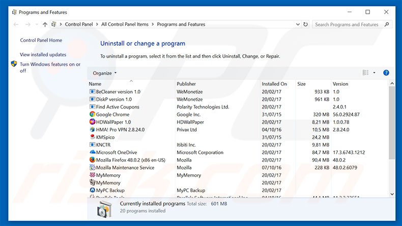 getresultsfast.net browser hijacker uninstall via Control Panel