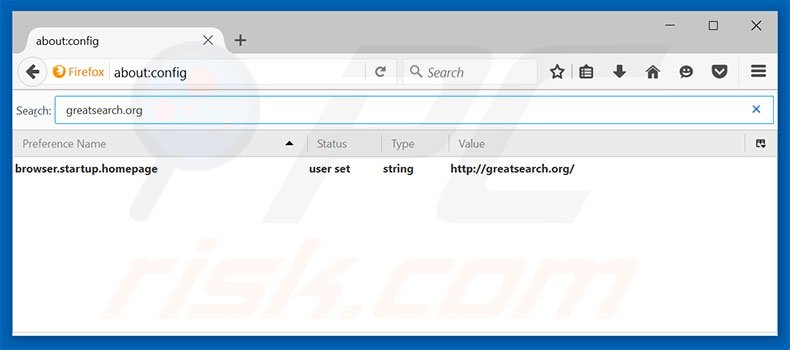 Removing greatsearch.org from Mozilla Firefox default search engine