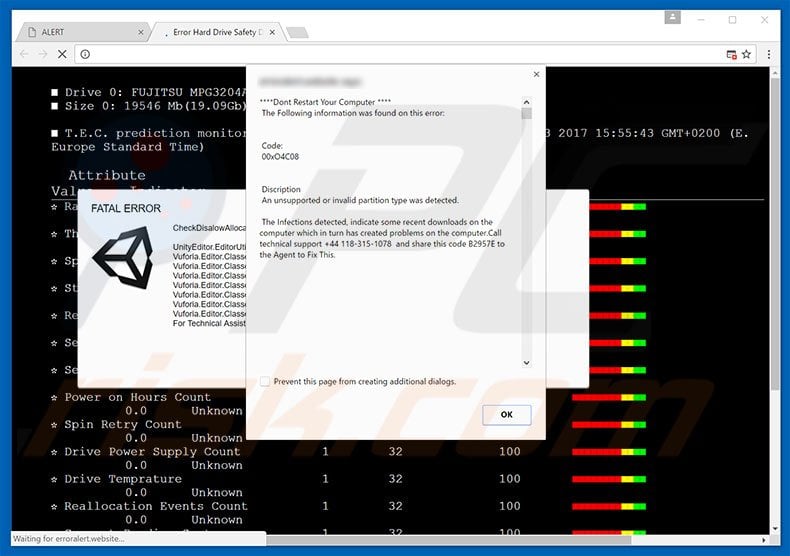 Second variant of Invalid Partition Type Was Detected error