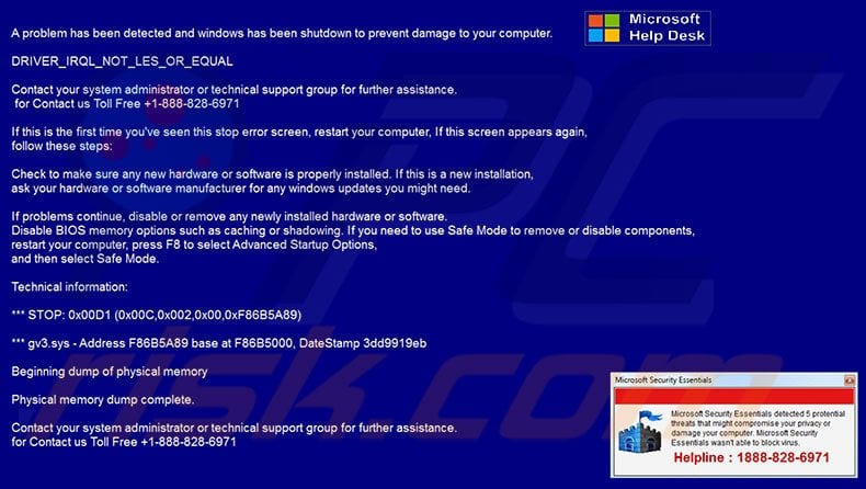 Microsoft Help Desk scam