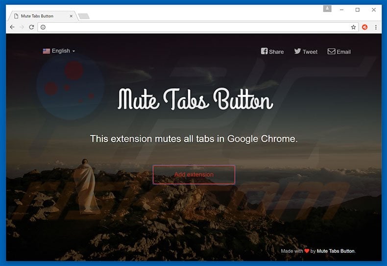 Mute Tabs Button adware