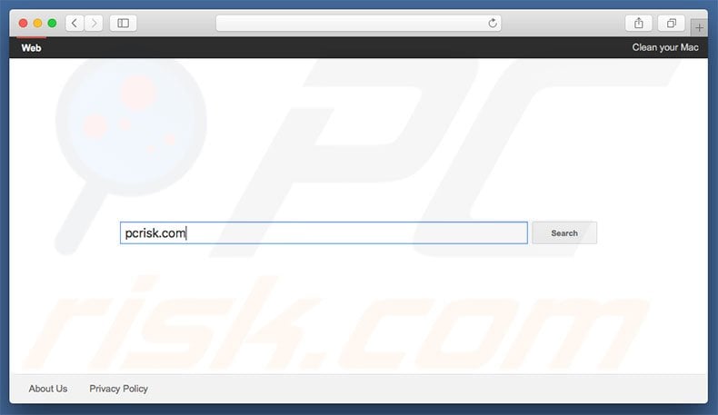search.mysafesearch.net browser hijacker on a Mac computer