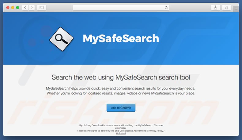 Dubious website used to promote search.mysafesearch.net