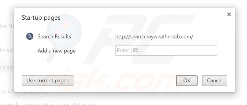 Removing search.mysearchtab.com from Google Chrome homepage