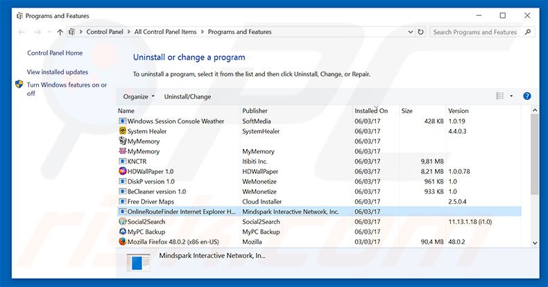 hp.myway.com browser hijacker uninstall via Control Panel