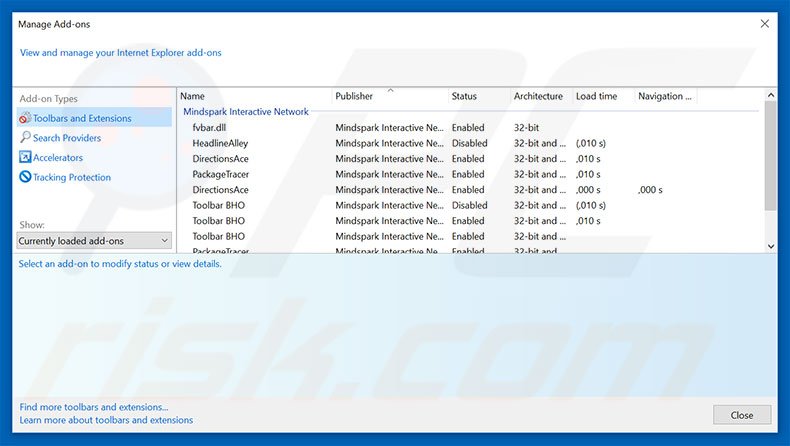 Removing hp.myway.com related Internet Explorer extensions