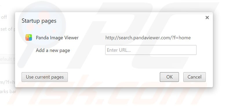 Removing search.pandaviewer.com from Google Chrome homepage
