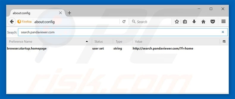 Removing search.pandaviewer.com from Mozilla Firefox default search engine