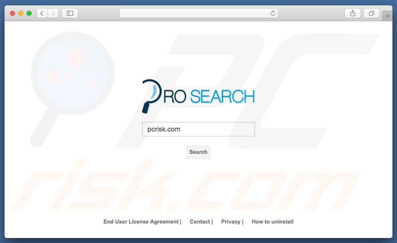 pro-search.me browser hijacker on a Mac computer