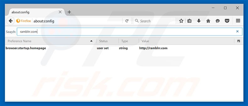 Removing ramblrr.com from Mozilla Firefox default search engine