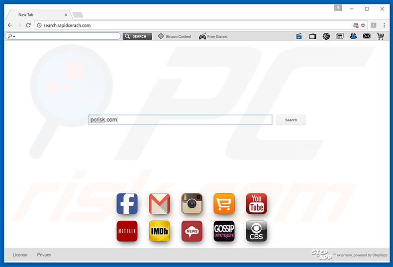 search.rapidsearch.com browser hijacker