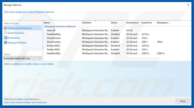 Removing hp.myway.com related Internet Explorer extensions