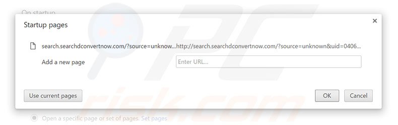 Removing search.searchdcnow.com from Google Chrome homepage