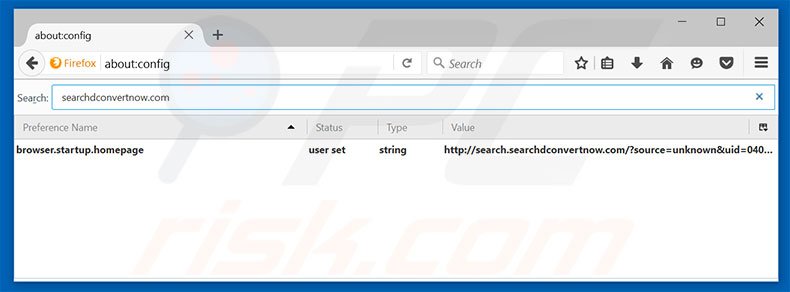 Removing search.searchdcnow.com from Mozilla Firefox default search engine