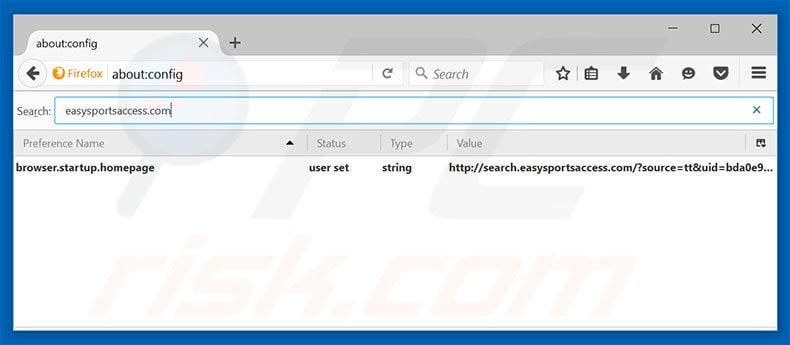 Removing search.searcheasysa.com from Mozilla Firefox default search engine