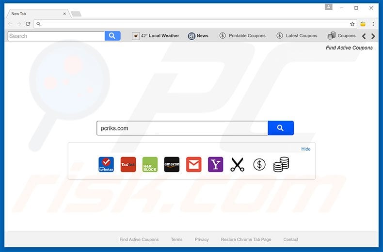 Find Active Coupons browser hijacker