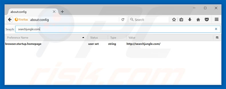 Removing searchjungle.com from Mozilla Firefox default search engine