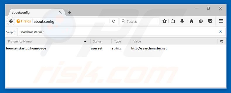 Removing searchmaster.net from Mozilla Firefox default search engine