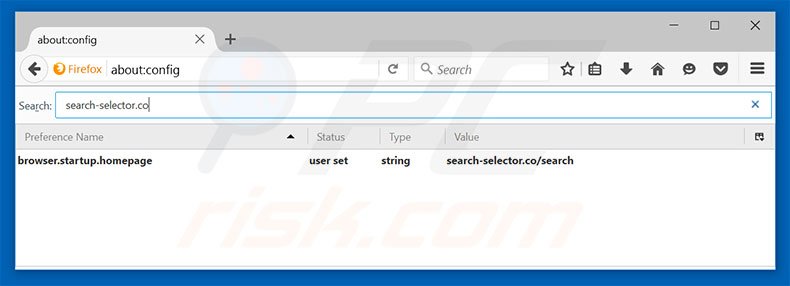 Removing search-selector.co from Mozilla Firefox default search engine