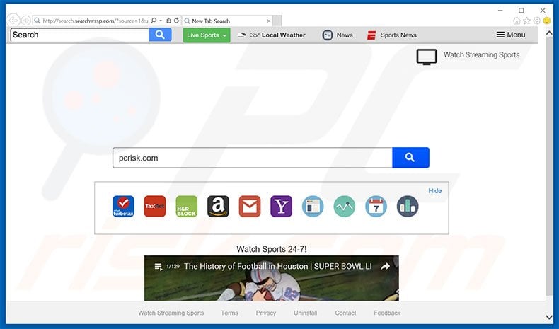 Watch Streaming Sports browser hijacker