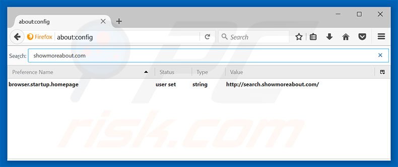 Removing search.showmoreabout.com from Mozilla Firefox default search engine