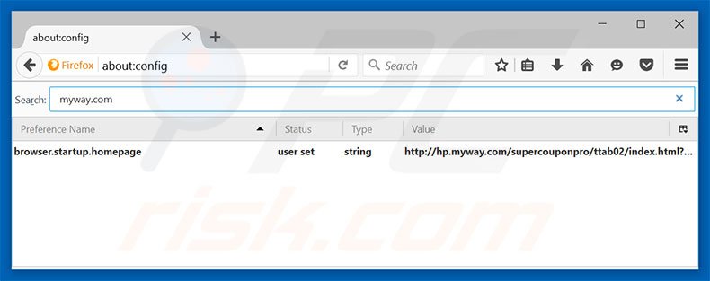 Removing hp.myway.com from Mozilla Firefox default search engine