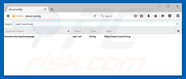 Removing super-search.com from Mozilla Firefox default search engine