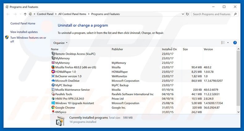 super-search.com browser hijacker uninstall via Control Panel