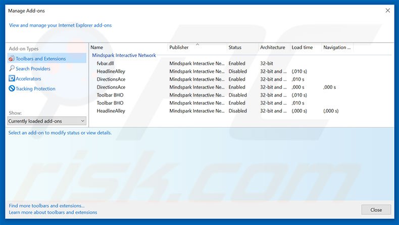 Removing hp.myway.com related Internet Explorer extensions