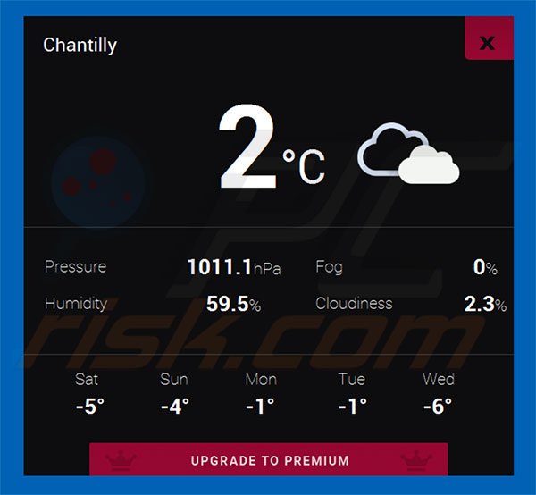 Potentially unwanted program WeatherBuddy 