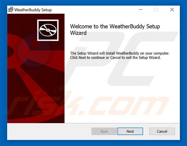 Official WeatherBuddy adware installer
