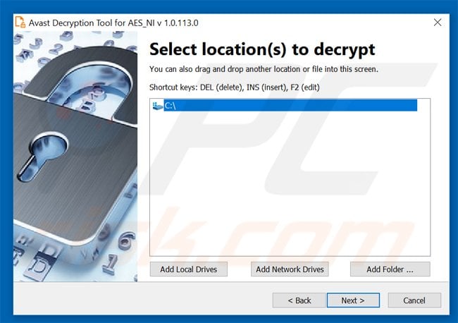 aes-ni ransomware decrytper by avast