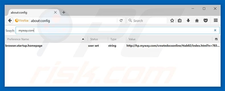 Removing hp.myway.com from Mozilla Firefox default search engine